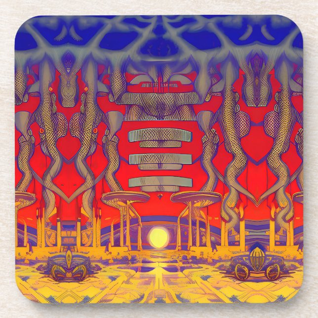 Dessous-de-verre Dreamland psychédélique (Devant)