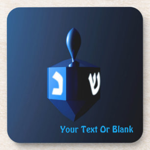 Dessous-de-verre Dreidel bleu brillant