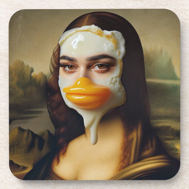 Dessous-de-verre Drôle Canard Face Oeuf Mona (Devant)
