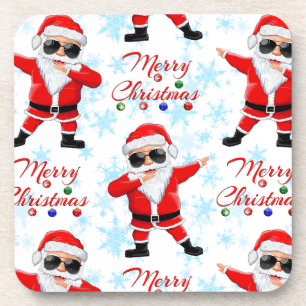 Dessous-de-verre Drôle Dabbing Père Noël Joyeux Noël