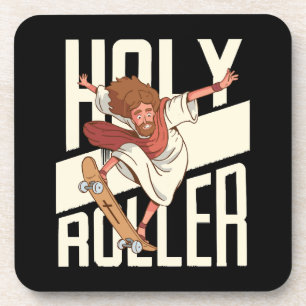 Dessous-de-verre Drôle Jésus patin à roulettes Holy Roller