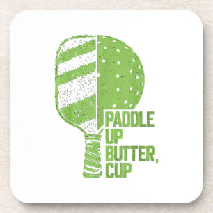 Dessous-de-verre Drôle Pickleball Paddle Up Butter Cup