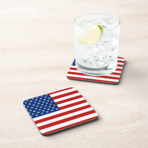 Dessous de verre du drapeau américain