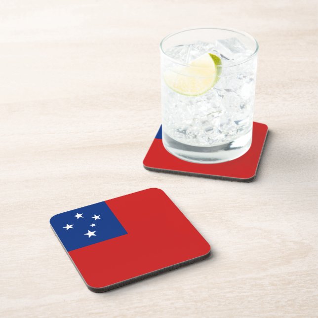Dessous de verre du drapeau Samoa (Côté Droit)
