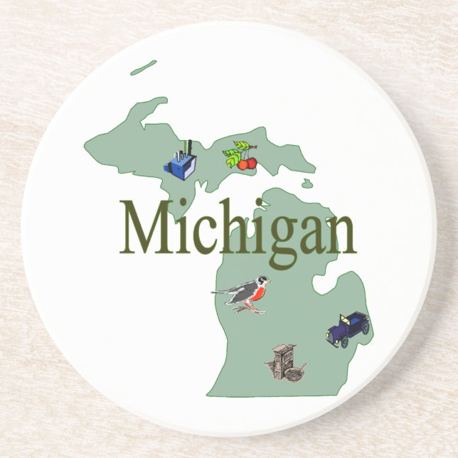 Dessous de verre du Michigan (Devant)