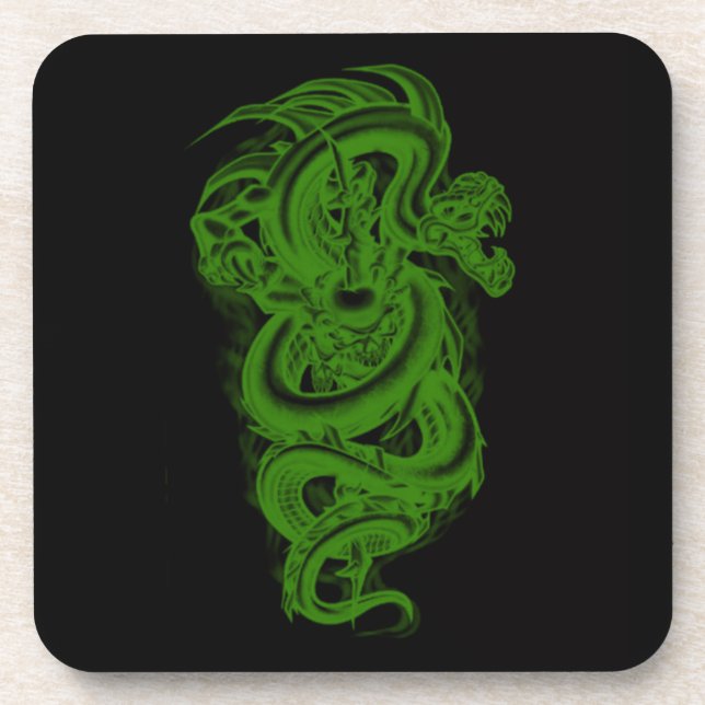 Dessous de verre du serpent vert (Devant)