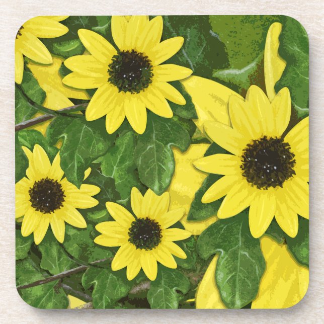 Dessous de verre dunaires de tournesol (Devant)