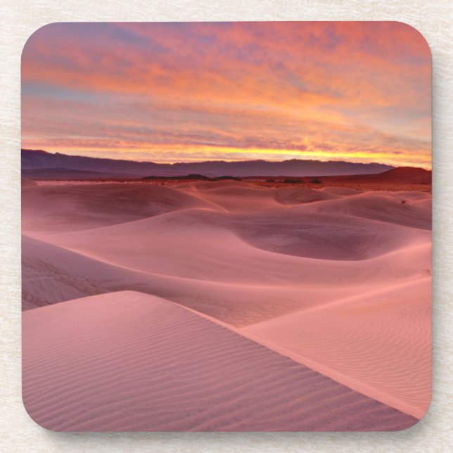 Dessous-de-verre Dunes de sable rose, Vallée de la Mort, CA (Devant)