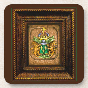 Dessous-de-verre Dutch van Westervelt Famille Armoiries encadrées