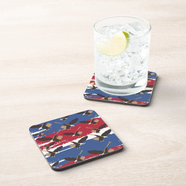 Dessous-de-verre Eagle Bird USA Patriotic American Flag (Côté Droit)
