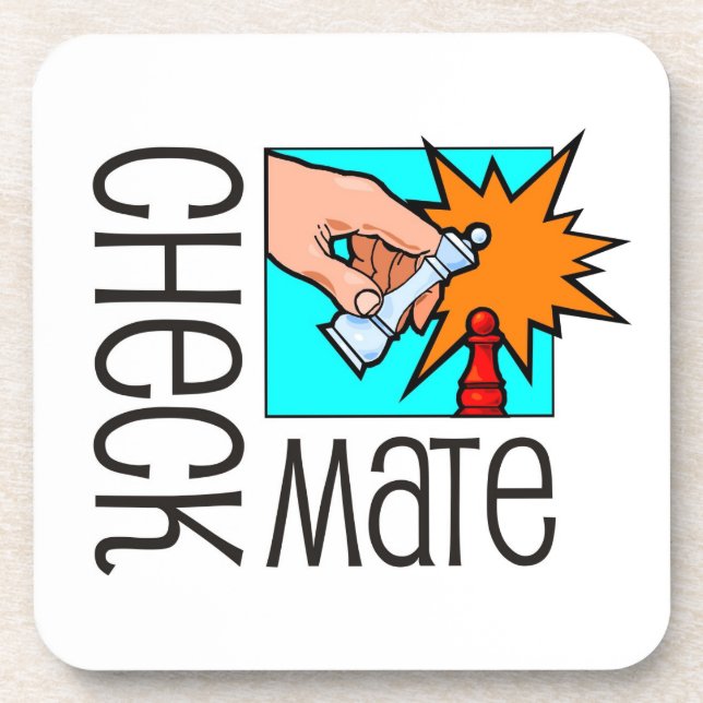 Dessous-de-verre Échec et mat ! Pièces d'échecs (jeu de société (Devant)