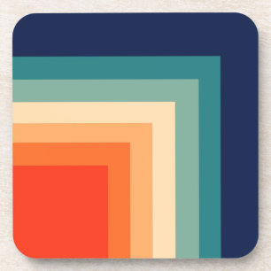 Dessous-de-verre Écran d'écoute de palette de couleurs Rétro les