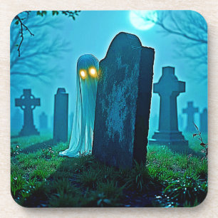Dessous-de-verre Eerie Glimpse du fantôme du cimetière