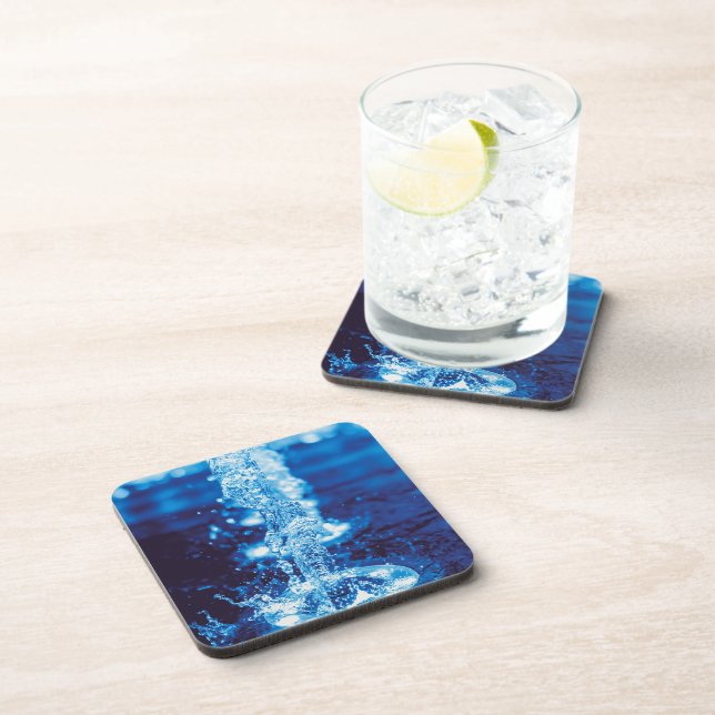 Dessous-de-verre Effet eau bleu cristal (Côté Droit)