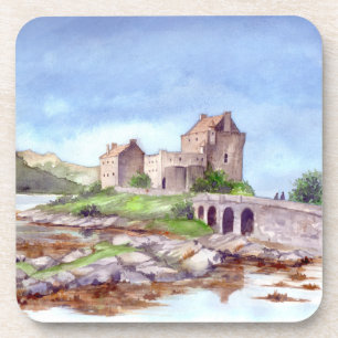 Dessous-de-verre Eilean Donan Castle Watercolor Painting