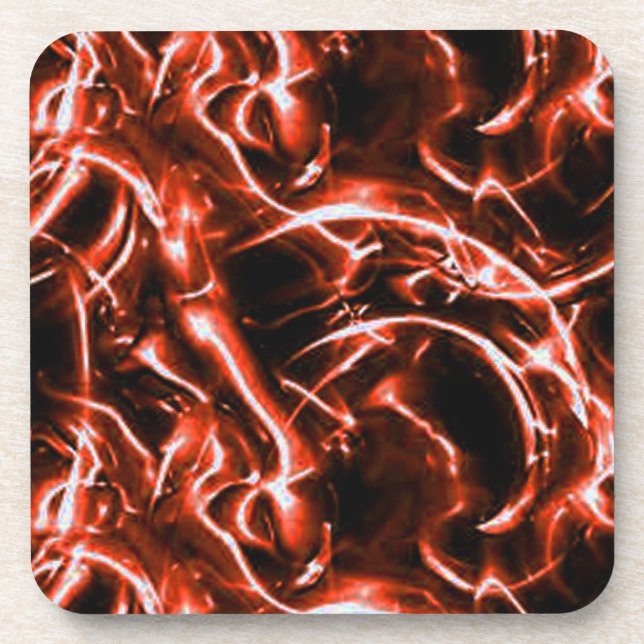 Dessous de verre électriques rouges (Devant)