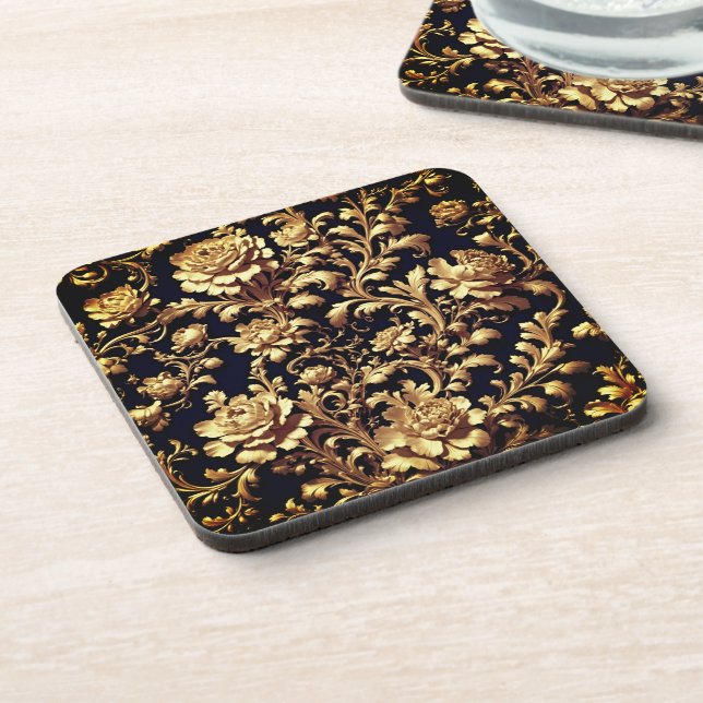 Dessous-de-verre Elégance redéfinie : flamand baroque floral (Côté gauche)