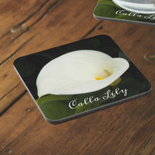 Dessous-de-verre Elégant blanc Calla Lily Floral