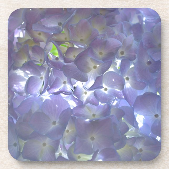 Dessous-de-verre Élégant boho poussiéreux floral violet clair fleur (Devant)