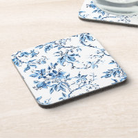 Elegant Delft Blue et White Floral