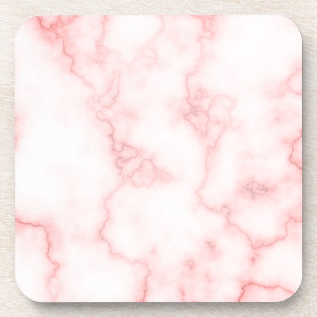 Dessous-de-verre Elégant Faux Pink Marble Beverage Coaster (Devant)