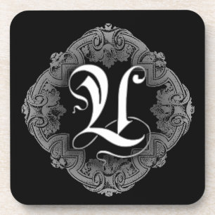 Dessous-de-verre Élégant Goth Initial U