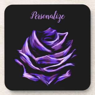 Dessous-de-verre Élégant & Luxueux Rose Néon Violet Personnalisé