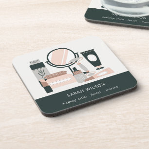 Dessous-de-verre Elégant maquillage gris-broussailleux Cosmologiste