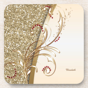 Dessous-de-verre Élégante Glitterie Or