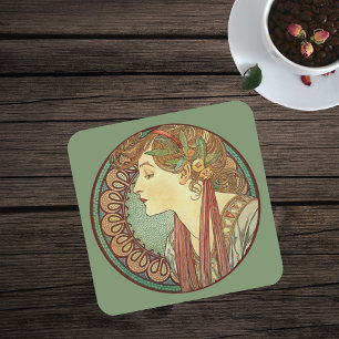 Dessous-de-verre Elégante mosaïque Vintage Art Déco Lady Circle