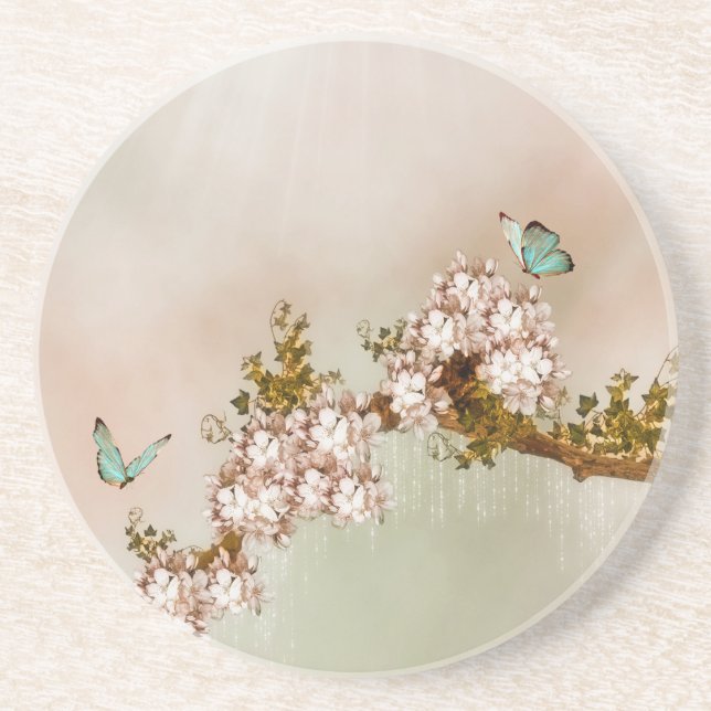 Dessous de verre élégants de papillons (Devant)