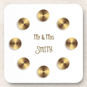 Dessous-de-verre Élément 3D doré