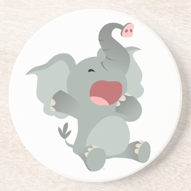 Dessous de verre Eléphant Cartoon Sleepy (Devant)