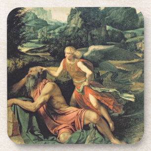 Dessous-de-verre Élijah a visité par un ange, c.1534