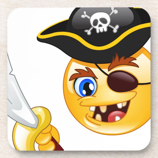 Dessous-de-verre emoji pirate (Devant)