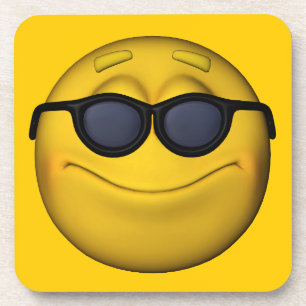 Dessous-de-verre Emoticon avec lunettes de soleil