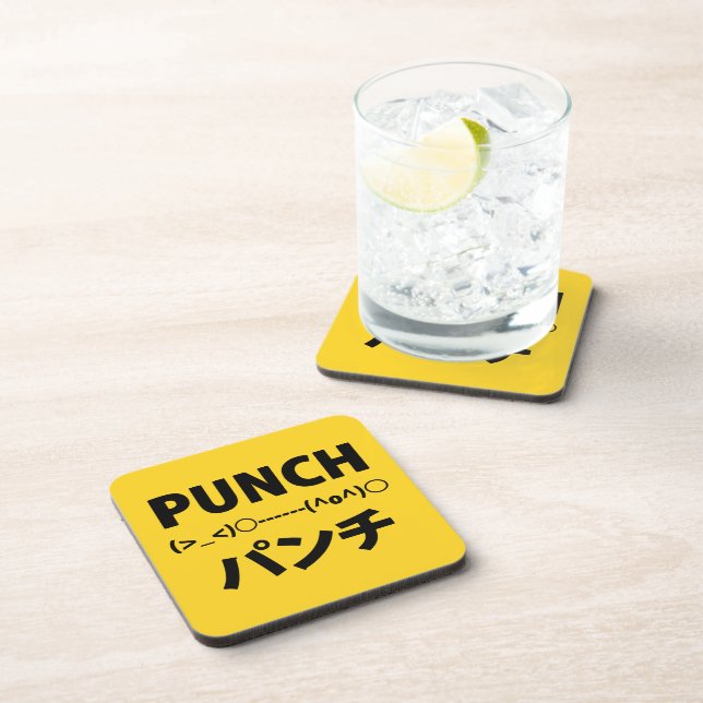 Dessous-de-verre Émoticônes de punch japonais (Côté Droit)