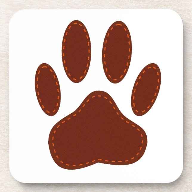 Dessous-de-verre Empreinte de patte de chien à pattes (Devant)