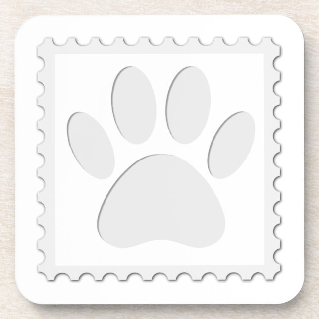 Dessous-de-verre Empreinte de patte de chien coupé (Devant)