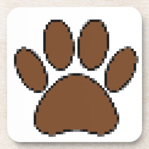 Dessous-de-verre Empreinte de patte Pixel Dog