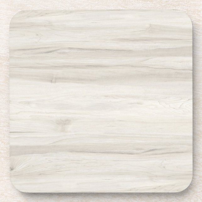 Dessous de verre en bois couleur crème clair (Devant)