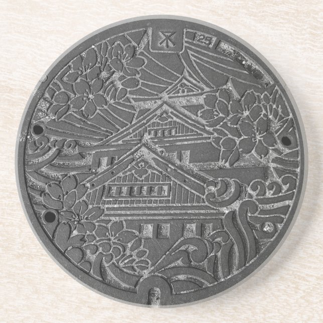 DESSOUS DE VERRE EN GRÈS 大 阪 市 の マ ー ン ホ ル (Devant)