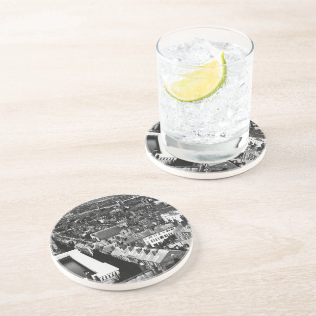 Dessous De Verre En Grès 1859 :  La ville de Boston, le Massachusetts (Côté)