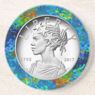 Dessous De Verre En Grès 2017 American Liberty 225e anniversaire Silver