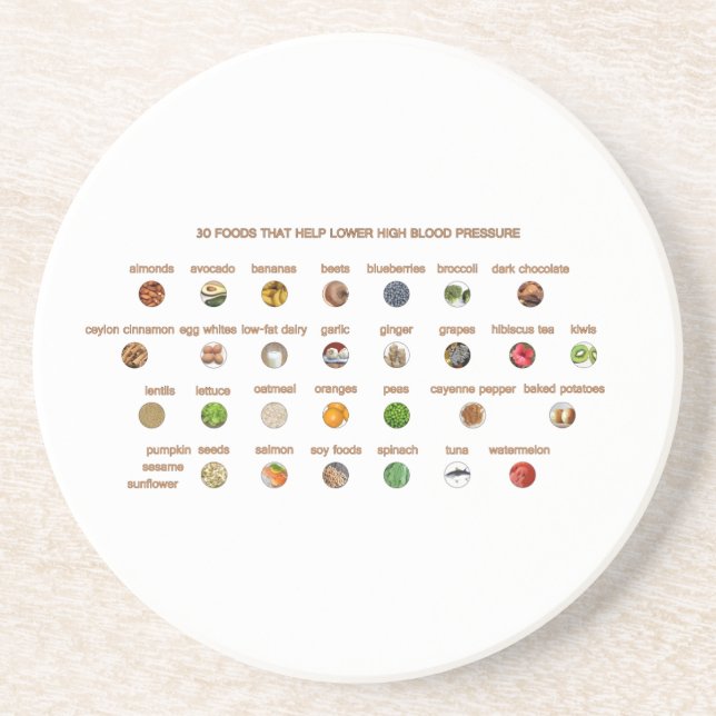 Dessous De Verre En Grès 30 Meilleurs Aliments Faible hypertension Remèdes  (Devant)
