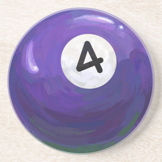 Dessous De Verre En Grès 4 Balle (Devant)