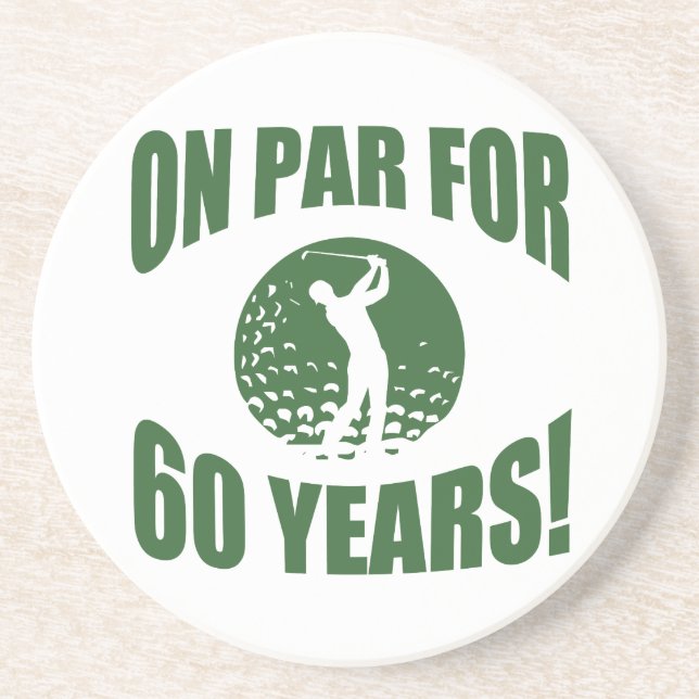 Dessous De Verre En Grès 60e anniversaire de Golfer (Devant)