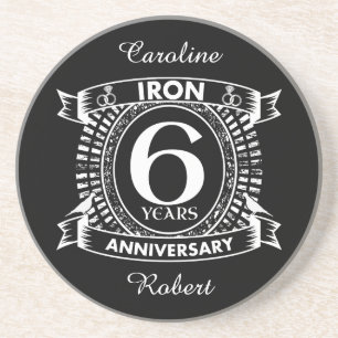 Dessous De Verre En Grès 6e anniversaire mariage de l'agitation