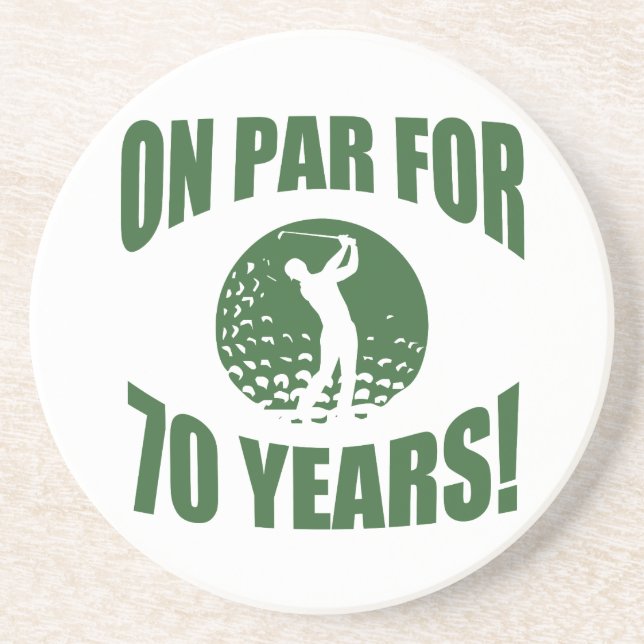 Dessous De Verre En Grès 70e anniversaire de Golfer (Devant)