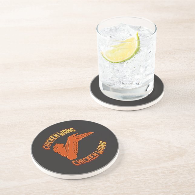 Dessous de verre en grès à aile de poulet (Côté)